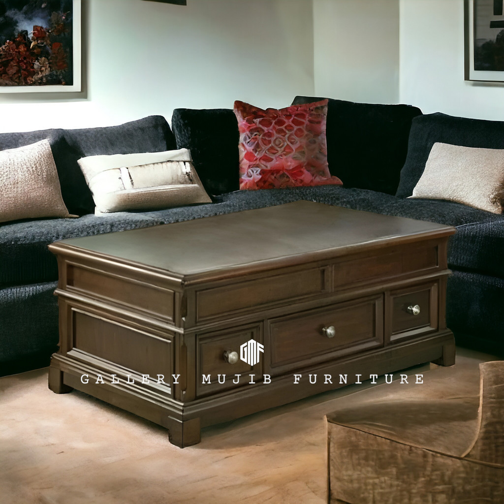 Meja kopi atau meja tamu coffee table jati jepara
