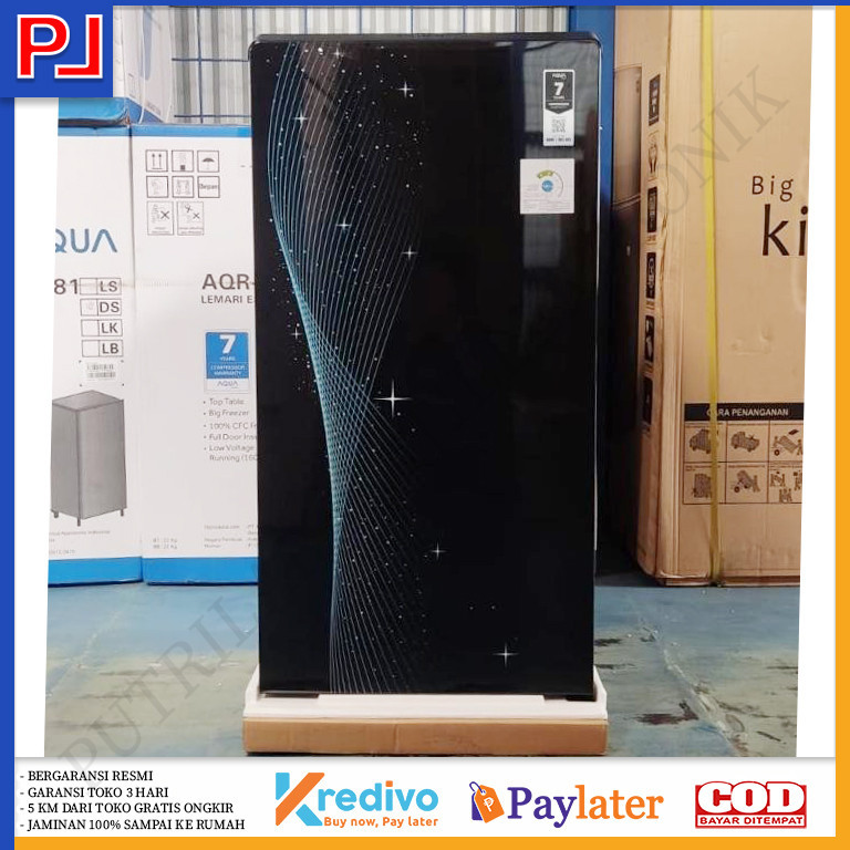 KULKAS 1 PINTU Aqua Type Aqr-D185 MSG/MSB KHUSUS BANDUNG, JAKARTA & JAWABARAT