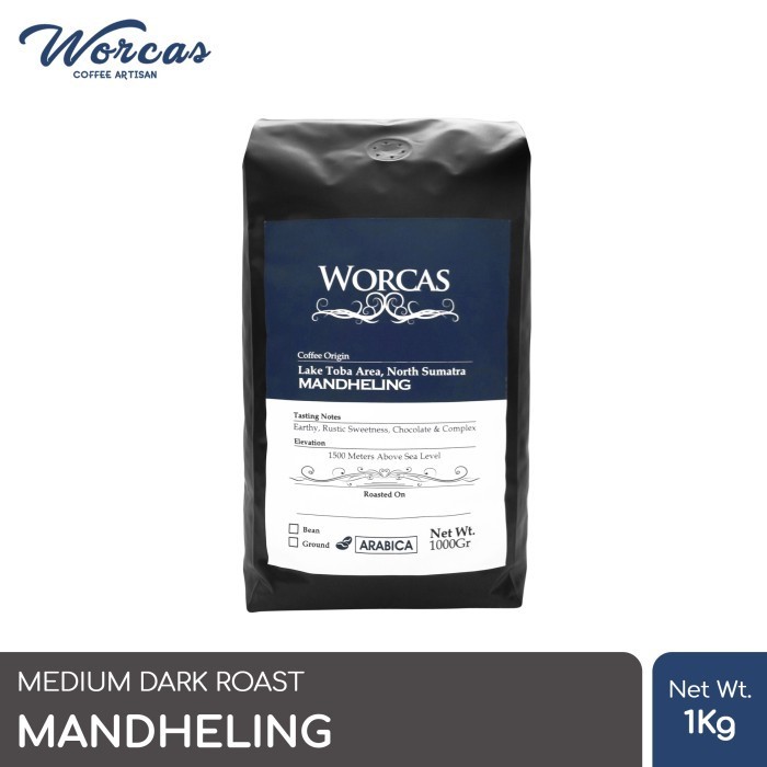 

[Coffee New] Kopi Arabica Mandheling 1 Kg (Biji/Bubuk) | Worcas Coffee - KOPI BIJI