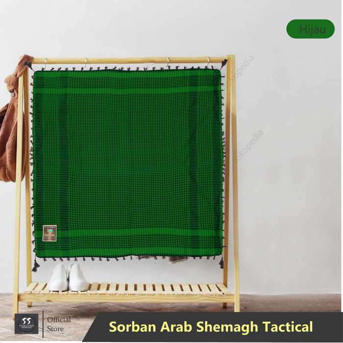 Sorban Arab Kuncir Sorban Tactical Shemagh - 'Putih Polos