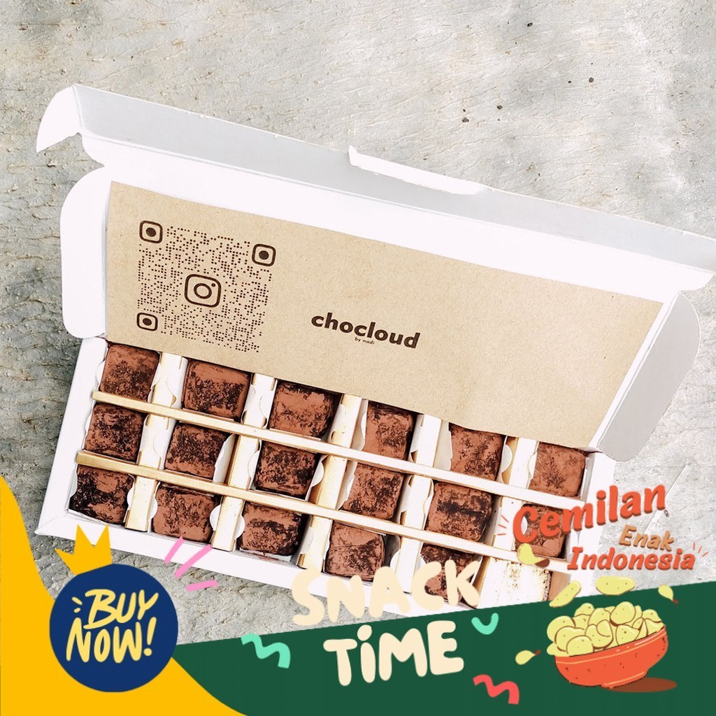

Special Diskon Coklat Large Classic Dark Chocolate Chocloudbynadi isi 18 pcs/box (270gr)