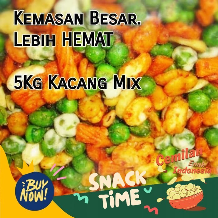 

Special Diskon 5KG Kacang mix / kacang campur 5macam. GROSIR 5KG MIX