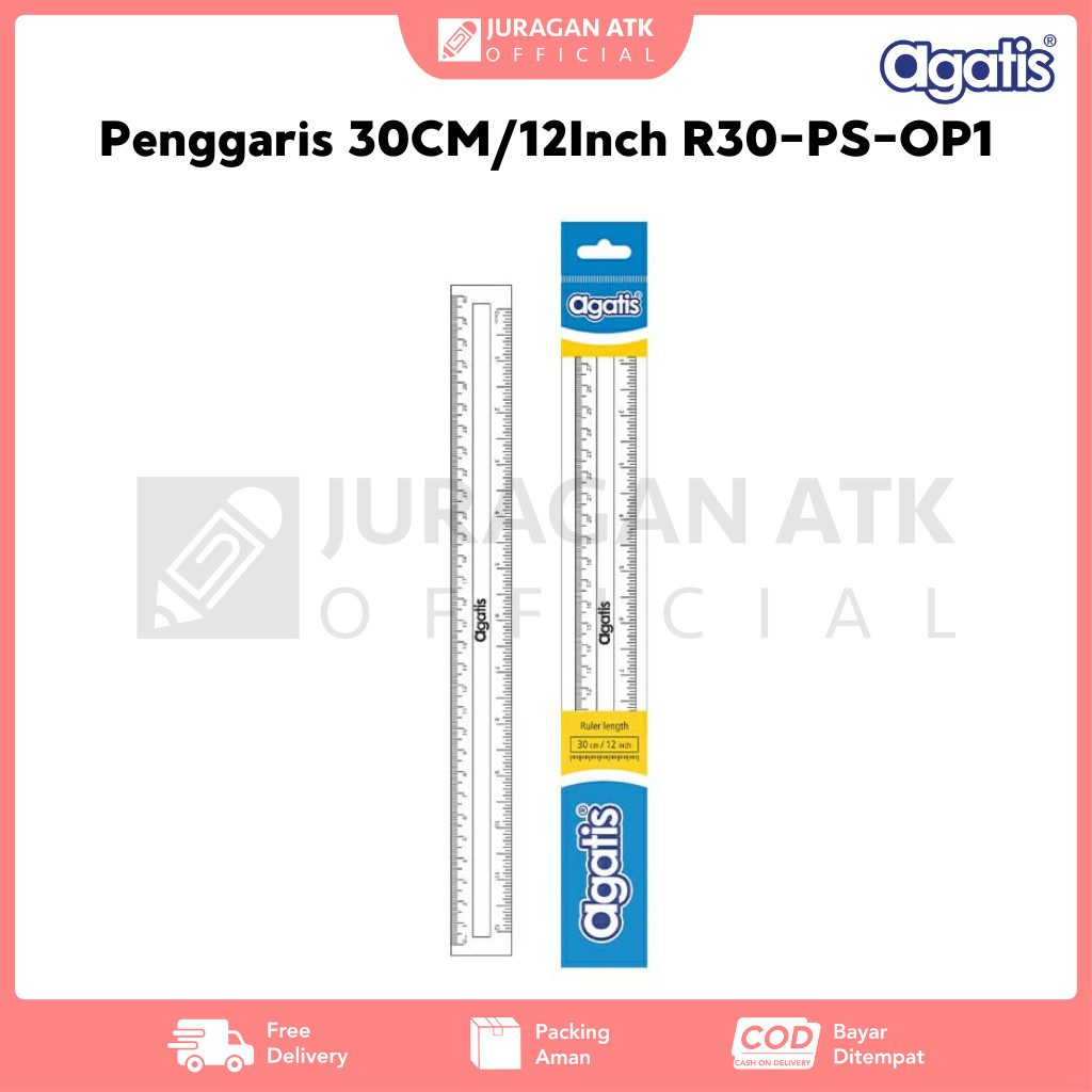 

Penggaris Agatis 30CM/12Inch R30-00PS-OP1