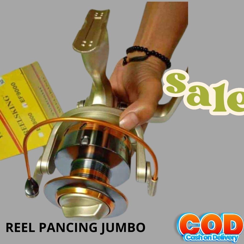 Promo COD YUMOSHI REELSKING EF9000 Reel Pancing Spinning 12 Ball Bearing - Silver Kerekan Mancing Re