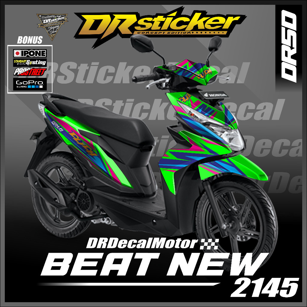 Decal Beat 2017 2018 2019 Full Body, Stiker Dekal Honda BEAT ESP FI STREET BEAT FI