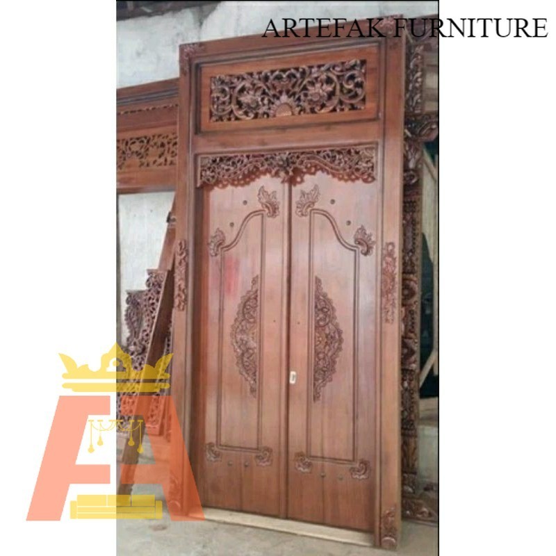 Artefak Furniture Gapura gebyok ukir style bali full kayu jati