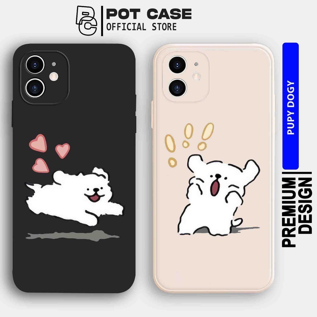 Case Samsung A14 A54 A20S A03 A03S A11 A13 A23 A32 A22 A51 A52 PO361 Couple Pupy White Softcase Sili