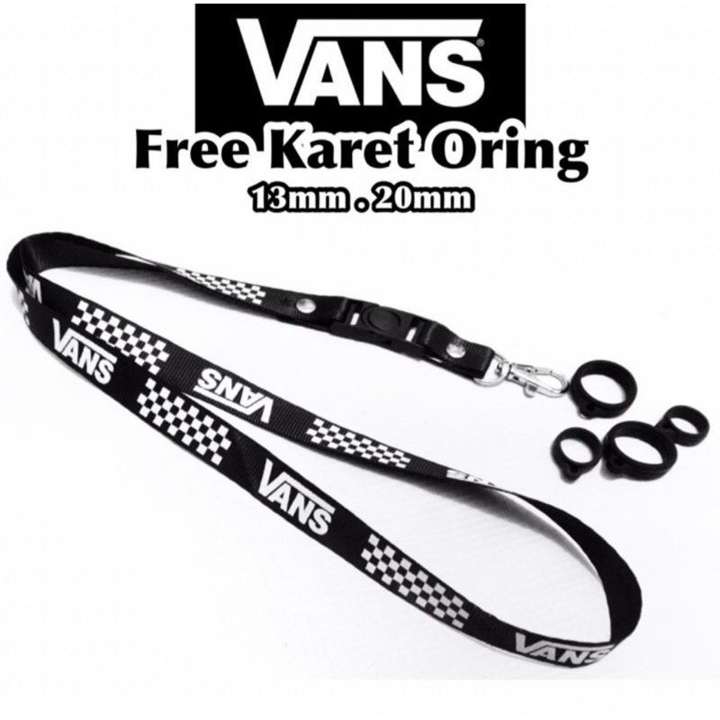 

gantungan kunci VANS / tali lanyard distro / gantungan leher id card name tag kartu nama unisex logo