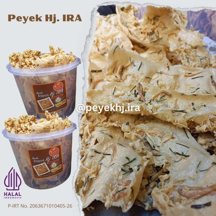 

NEW | Peyek / Rempeyek Hj. IRA - ikan teri - toples 5 liter