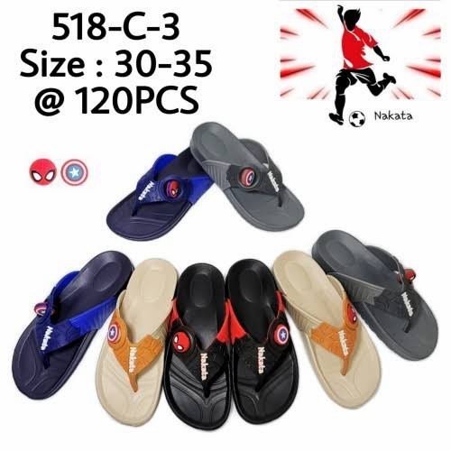 Grosir Sandal Sendal jepit anak laki 30 - 35 Spiderman Nakata FM 518