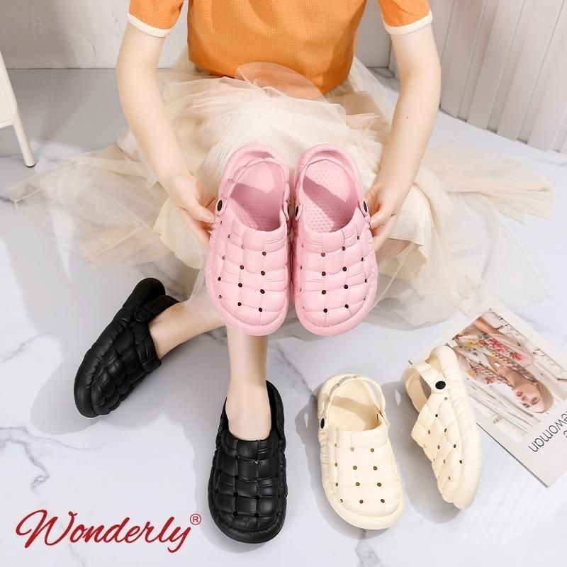002-WL1 [WONDERLY] Sandal Crocs Wanita Jelly / Sendal Crofs Wanita Wonderly / Sandal Selop Crocs Rum