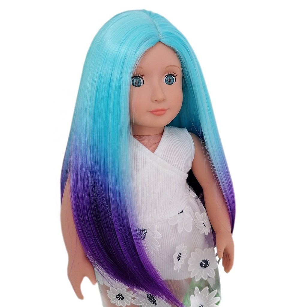 Mesin membuat boneka wig Fashion Super gelombang selebriti boneka rambut Wig untuk 18 "Amerika gadis