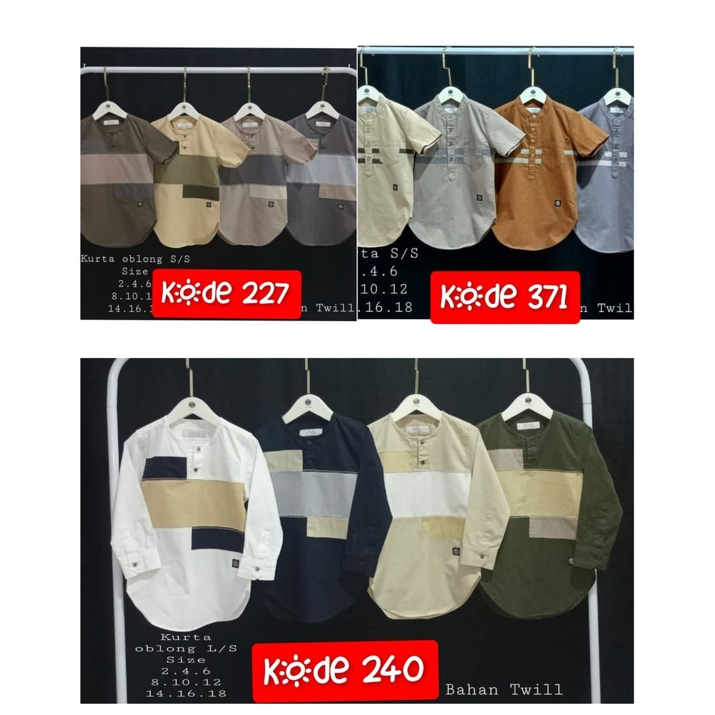 1-12T, Kurta anak laki laki Zikey