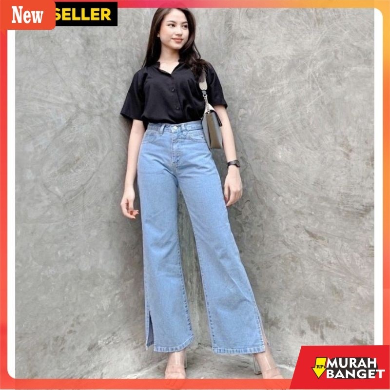 Celana panjang wanita untuk lebaran- CELANA PANJANG JEANS PREMIUM/CELANA KULOT EONNI/CELANA KULOT BE