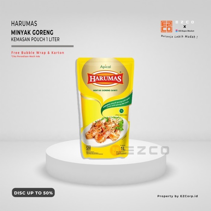 

HARUMAS MINYAK GORENG PREMIUM POUCH KEMASAN 1 LITER