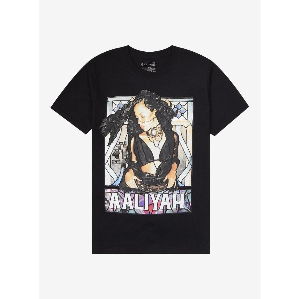Aaliyah Stained Glass Boyfriend Fit Girls T-Shirt