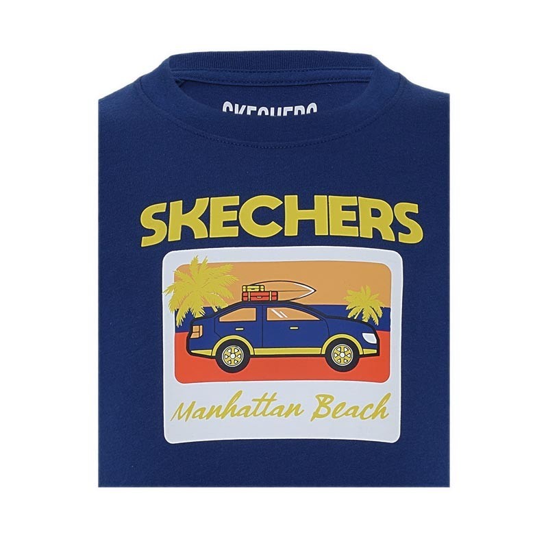 SKECHERS BOYS MANHATTAN BEACH T-SHIRT - BLUE