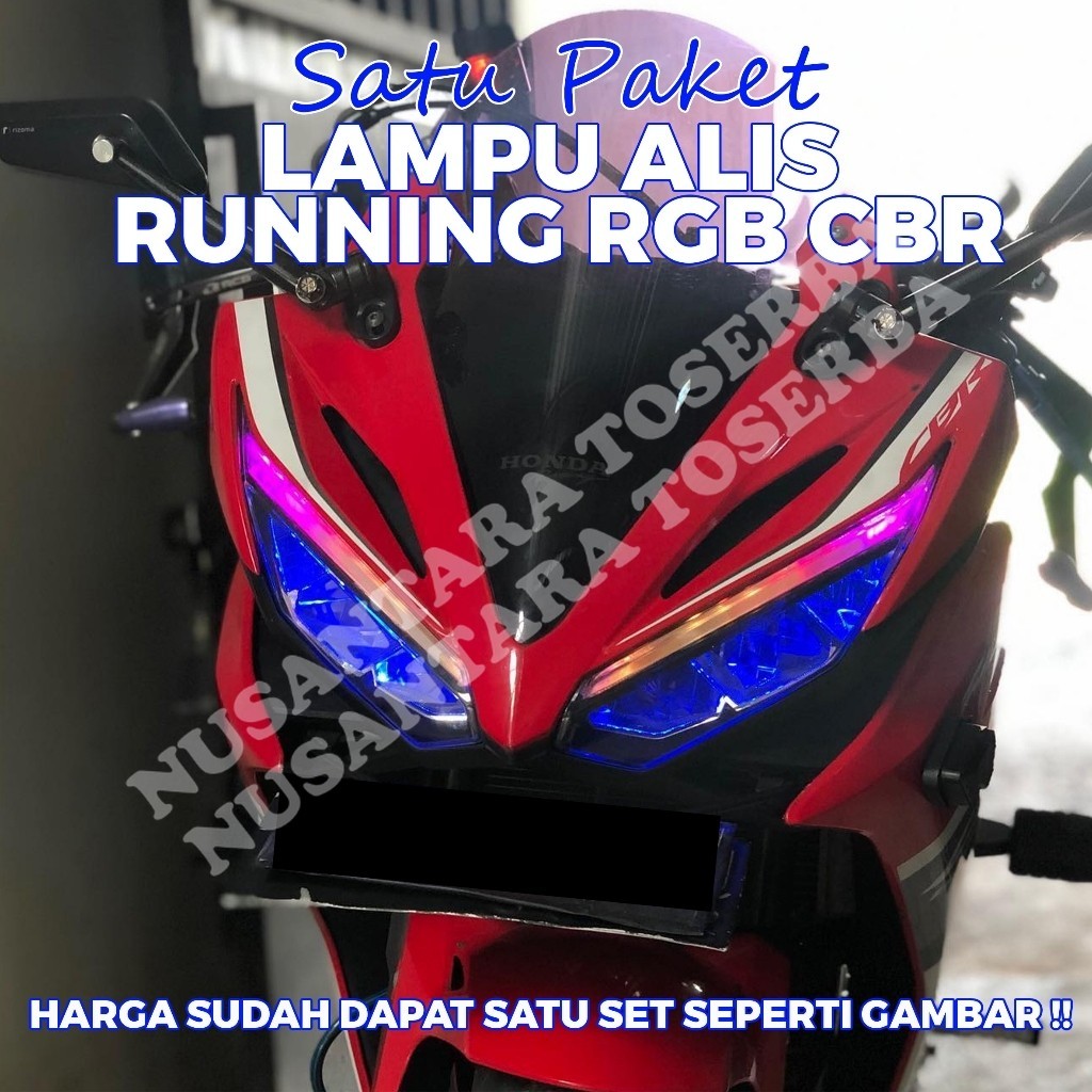 lampu alis rgb cbr gratis devil eye tidak berbintik / lampu depan cbr rgb free remot