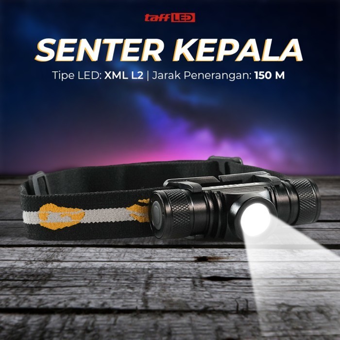 Senter Kepala Headlamp Headlight LED XML-L2 800 Lumens