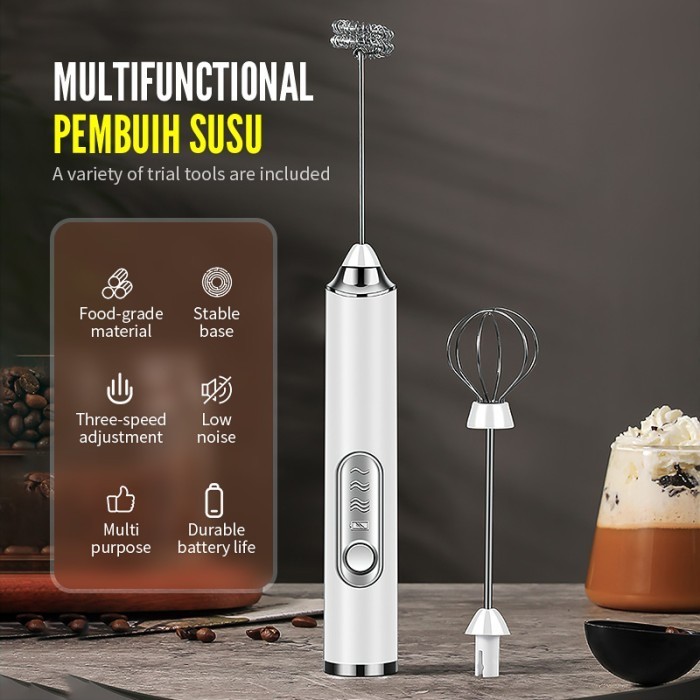 ALAT KOCOK TELUR ELEKTRIK PENGADUK KOPI ELEKTRIK CAPPUCCINO MAKER MINI