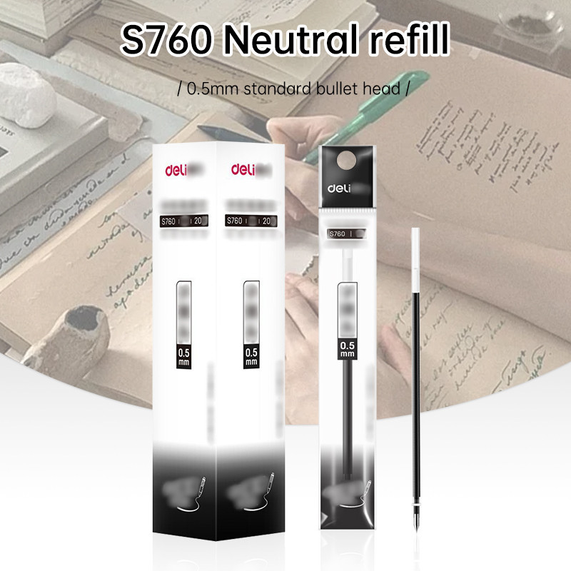 

Hitam Merah Inti Pena Pulpen 0.5mm Inti Pena Air Perlengkapan Kantor-LOY