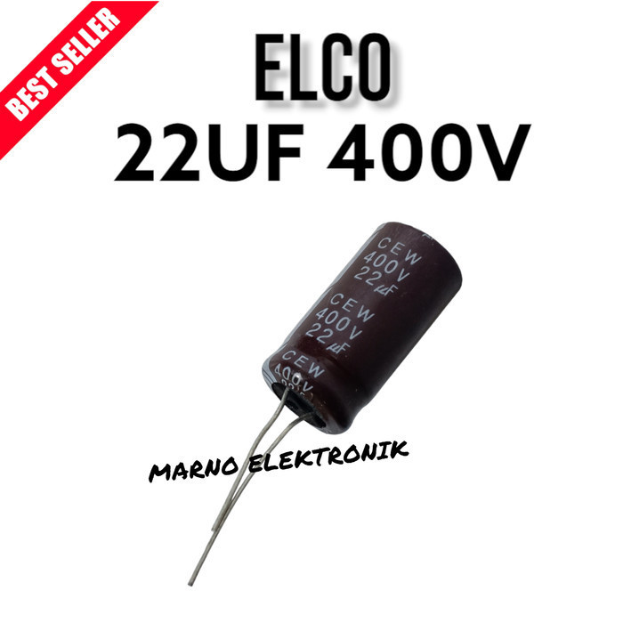 CAPAASITOR KAPASITOR ELCO 22UF 400V 22 UF 400 V ASLI ORI ORIGINAL -BB12