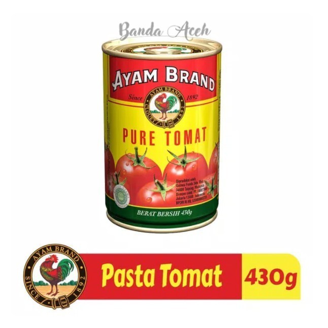 

(Aceh) Ayam Brand - Tomat Puree Kaleng 430gr