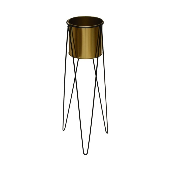 Informa - Pot Tanaman Dengan Stand 22x60 Cm - Gold