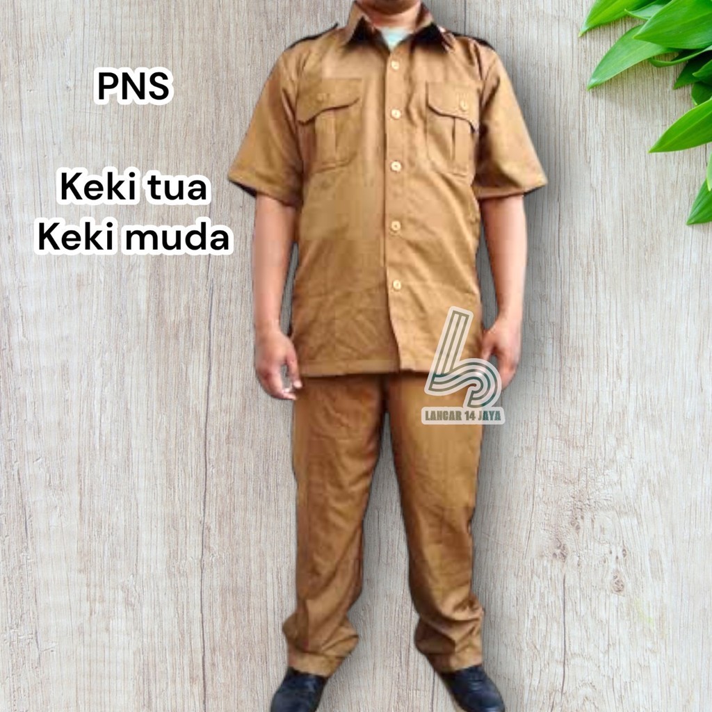 Baju Seragam PNS ASN PDH PEMDA Pria Cokelat Khaki Keky Khaki Kejaksaan Murah