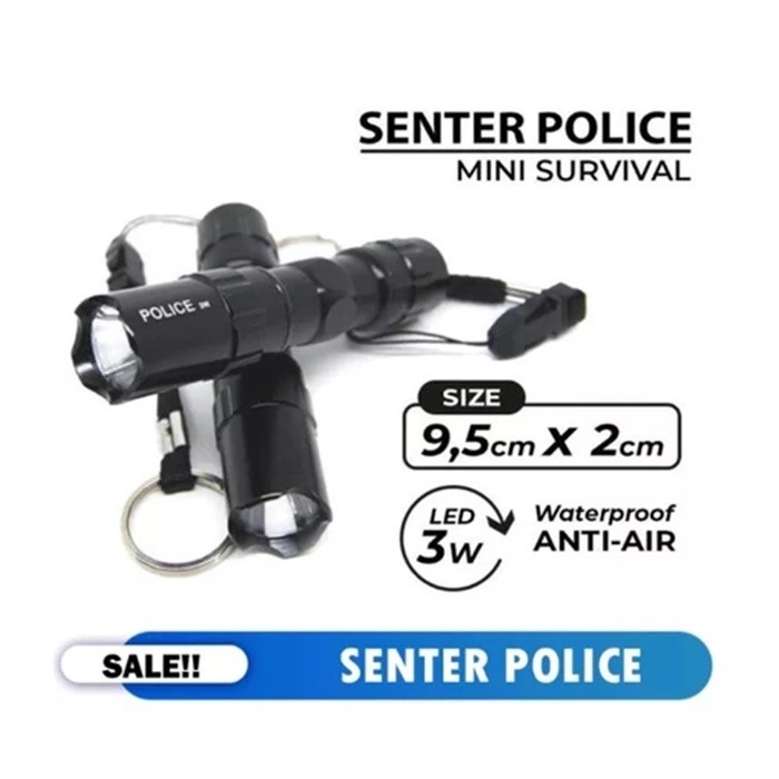 Senter Police 3w Mini Senter SWAT Police Senter Mini 3 Watt