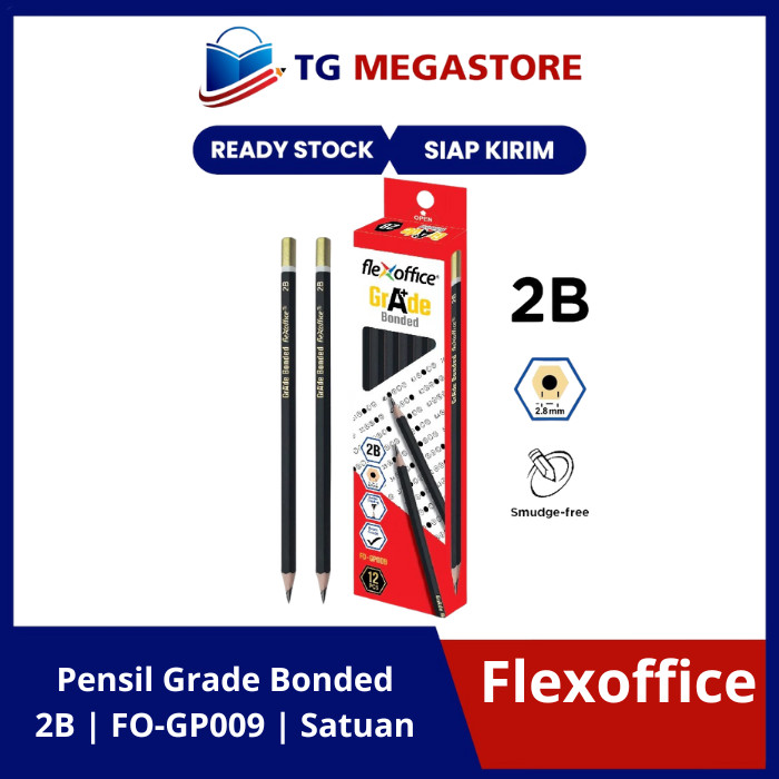 

Pensil 2B Flexoffice Grade Bonded Hexagonal - FO-GP009 Satuan