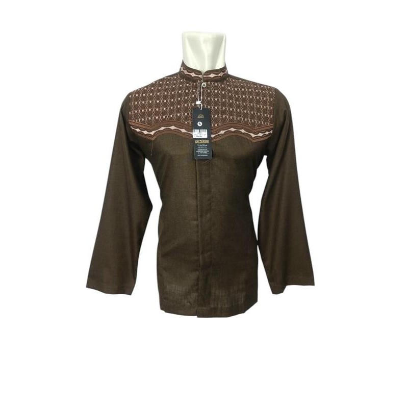 Baju Koko Aplikasi India Warna Medina Atasan Pria Hasgradini - Muslim Panjang