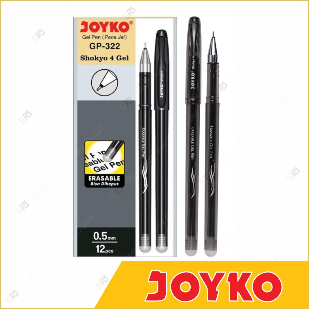 

Pen Gel Erasable Joyko GP 322 - Shokyo 4 Bisa Dihapus GP-322 - Codeline Stationery