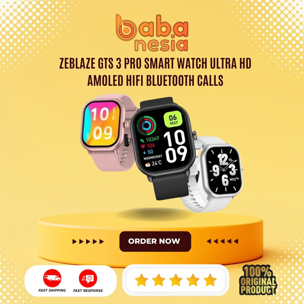 ZEBLAZE GTS 3 Pro Smart Watch Ultra HD AMOLED HiFi Bluetooth Calls
