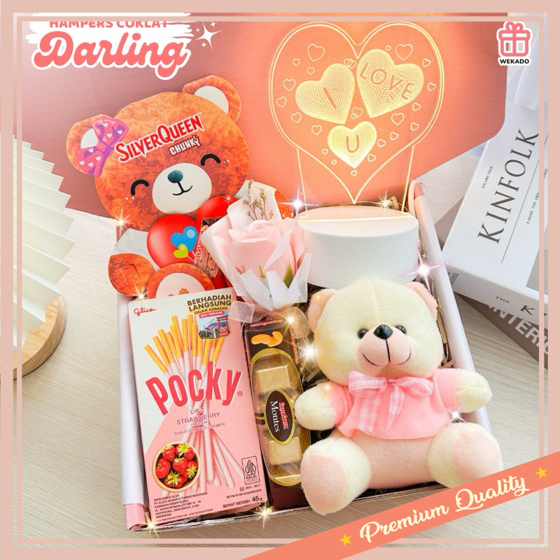 

kado valentine anniversary ulang tahun suami pacar istri pasangan murah / Hampers Snack Box Valentine Gift Set Cokelat Silverqueen Beruang Hadiah Ulang Tahun Anniversary DARLING NEW