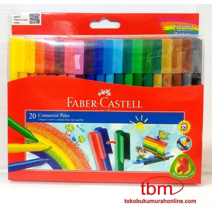 

FABER CASTELL 20 CONNECTOR PENS / 20 SPIDOL FABER / KONEKTOR PEN FABER