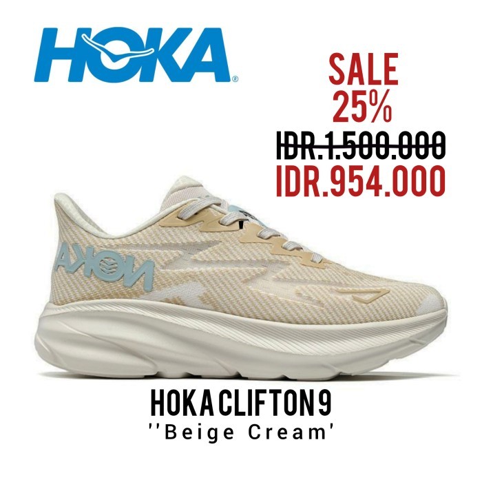 HOKA CLIFTON 9 'BEIGE CREAM' ORIGINAL -