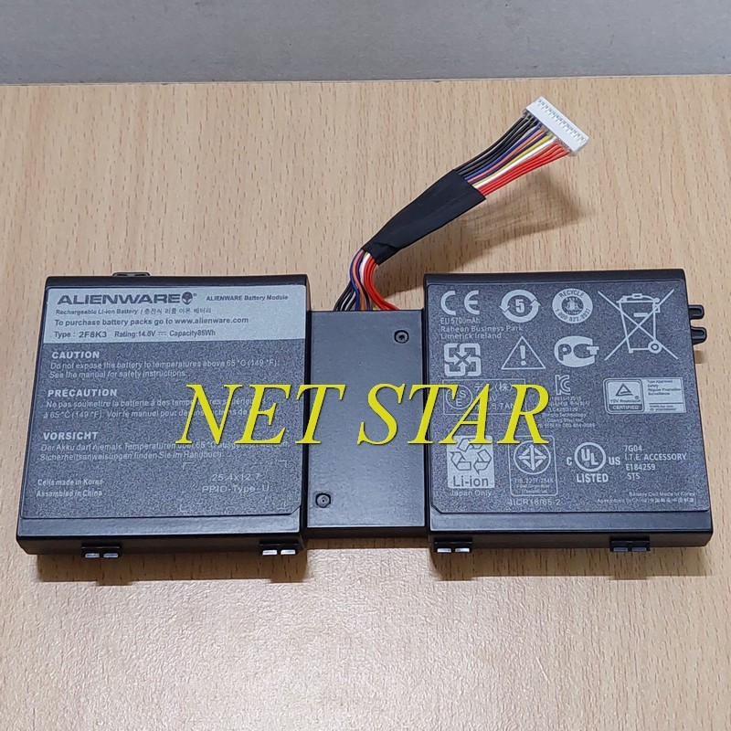 Baterai Laptop Alienware 17 18 18X M17 M18 Type 2F8K3 -NSTAR
