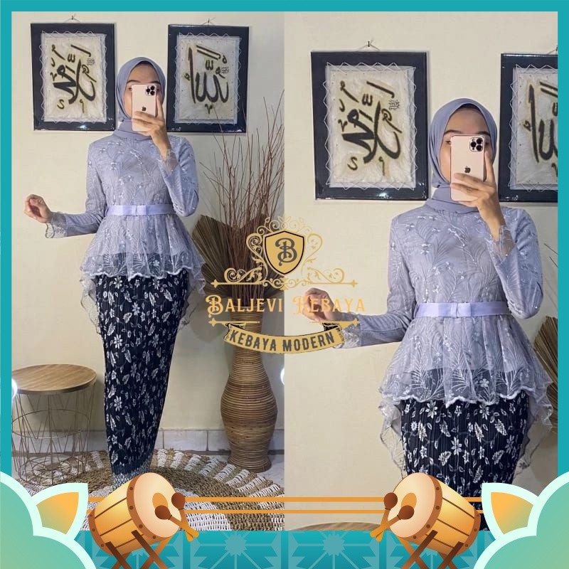 Kebaya Modern Murah Keren Cantik Kekinian / KEBAYA ~ KEBAYA MODERN ~ SETELAN KEBAYA AURORA TILLE + R