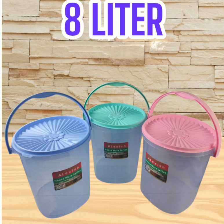 Toples Kerupuk 8Liter Toples Penyimpanan Serbaguna Gagang Dengan Tutup 8 Liter Toples SHIMORY ALEXIS