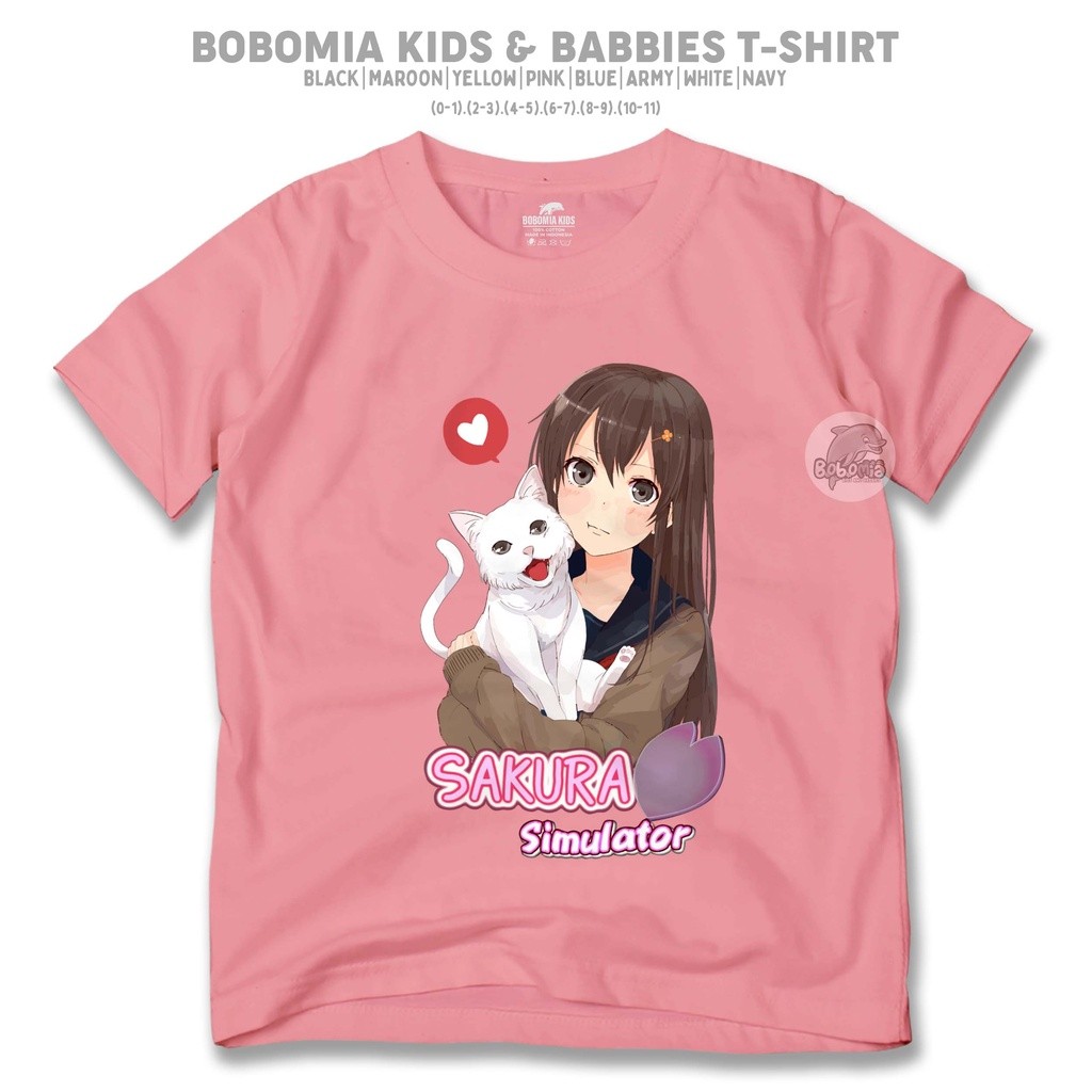 Baju Kaos Anak Sakura School Simulator Game Mainan | Baju Distro Anak Remaja Perempuan 1-12 Tahun