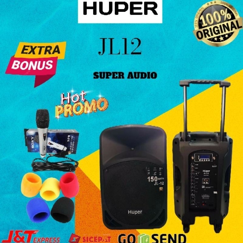 BIG PROMO Speaker Portable Huper JL12 Original Speaker Huper 12Inch Garansi Resmi