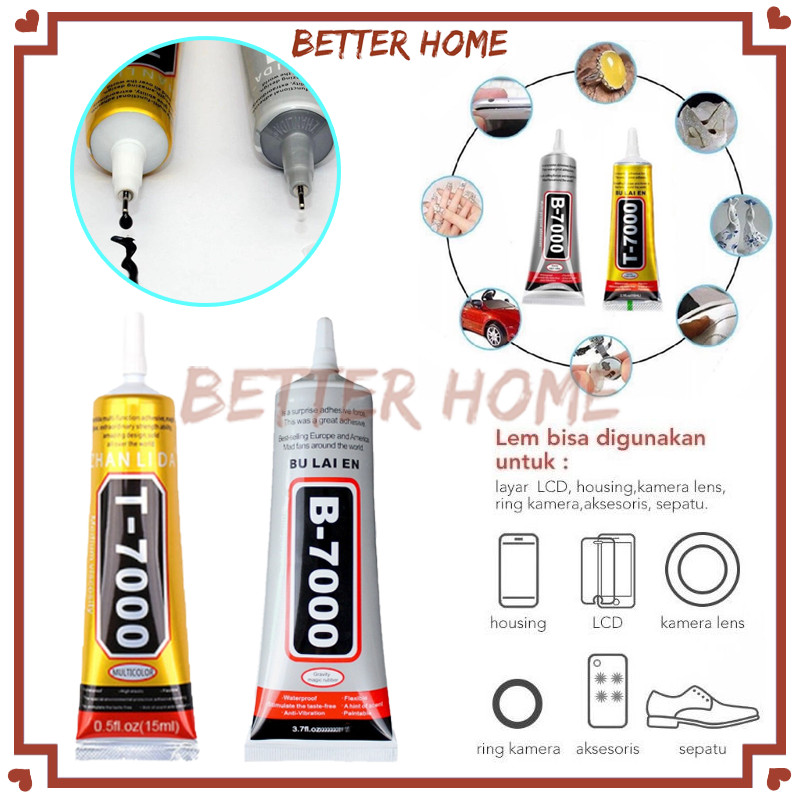 

15ml T-7000 Hitam Bening Lem /Lem Aksesoris HP/Lem Touchscreen/Touchscreen Multi Purpose Adhesive