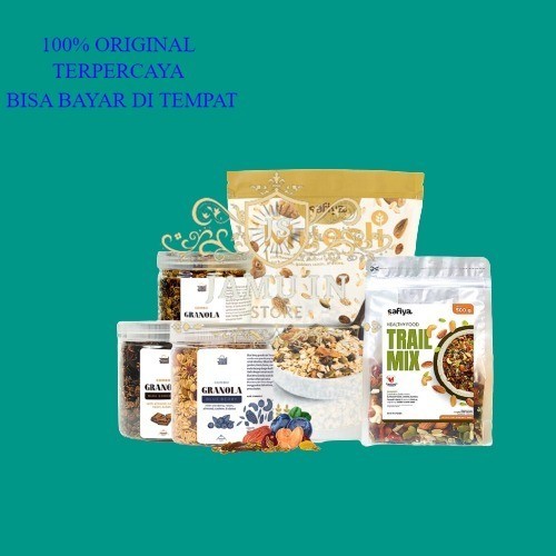 

[Paket Lengkap] Muesli 500gr + Granola 250gr + Trail Mix 250gr | Sereal Diet Sarapan Oat