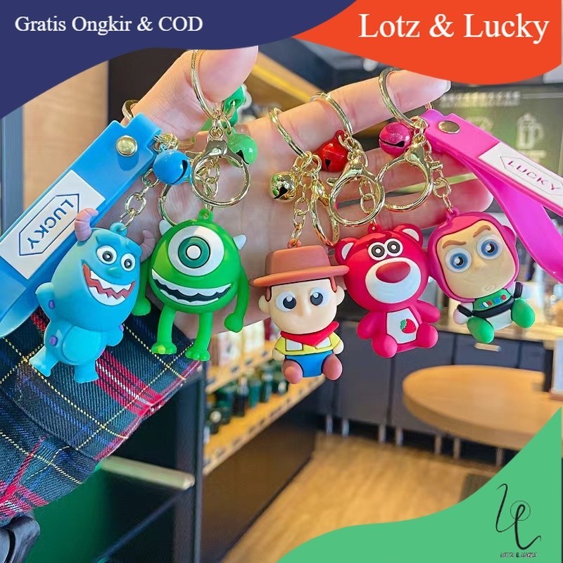 94. GANTUNGAN KUNCI KEY CHAIN MAINAN MONSTER INC / MONSTER INC MIKE JAMES / GANTUNGAN KUNCI TOY STOR