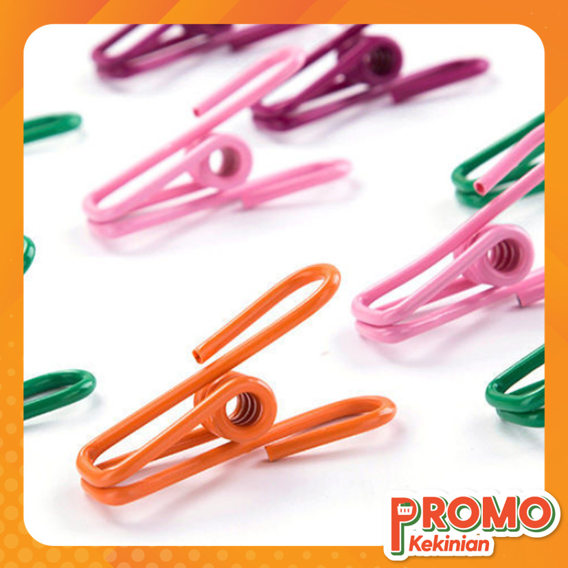

Promo Kekinian - H6148 Multicolored Stainless Clips / Jepitan Warna-Warni Stainless Steel / Stainless Clip Jemuran / Klip Multifungsi Isi 10 PCS