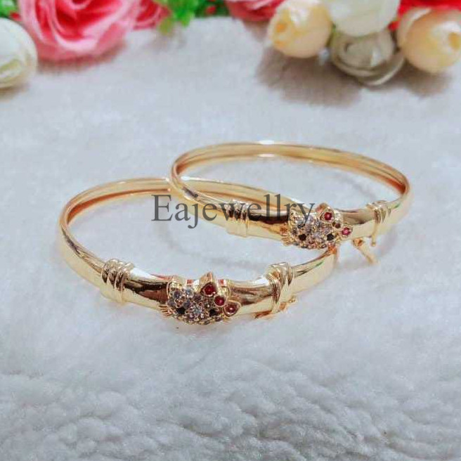 Gelang Anak Emas Perempuan Gold Asli 24 Karat Realpict Anti Luntur Perhiasan Perempuan