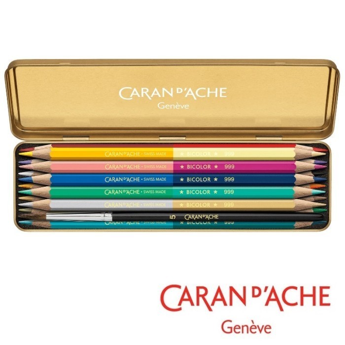 

PROMO!! -CARAN DACHE Colour Treasure PRISMALO Bicolor Set of 12 Coloured Pencil