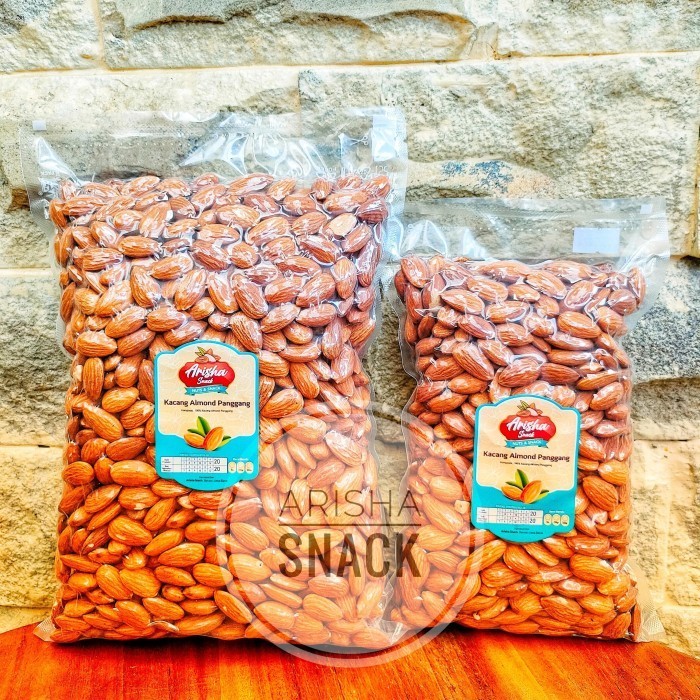 

Kacang Almond panggang kupas tanpa garam Blue diamond roasted 1KG