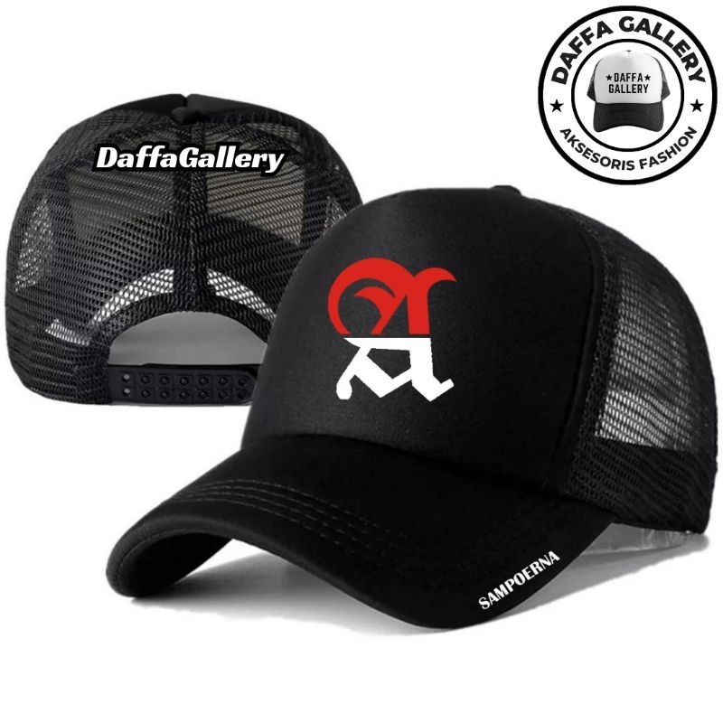 Daffaa Gallery Topi Trucker A MILD - Topi Distro A MILD Logo - Topi A MILD Premium - Topi Pria Dewas